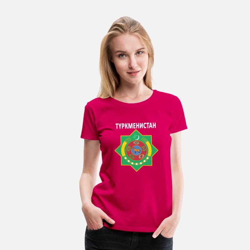 Turkmen Cyrillic Text Emblem Of Turkmenistan