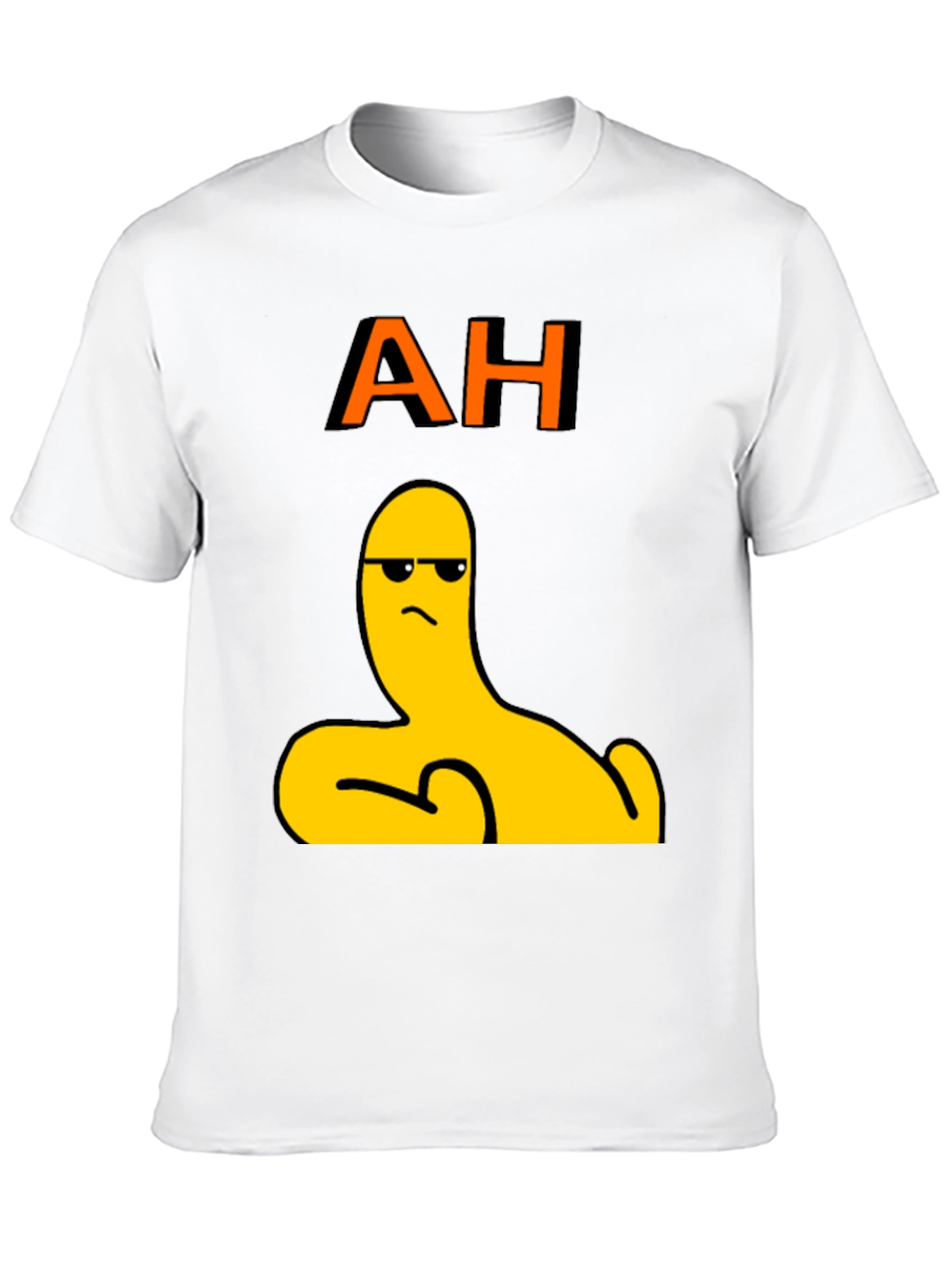 AH! Cool Graphic Tee - Unique Yellow Character Design