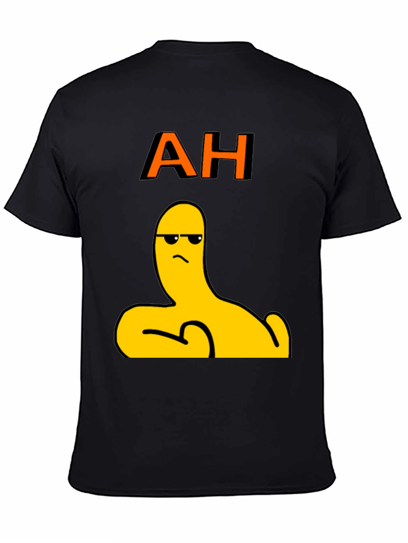 AH! Cool Graphic Tee - Unique Yellow Character Design