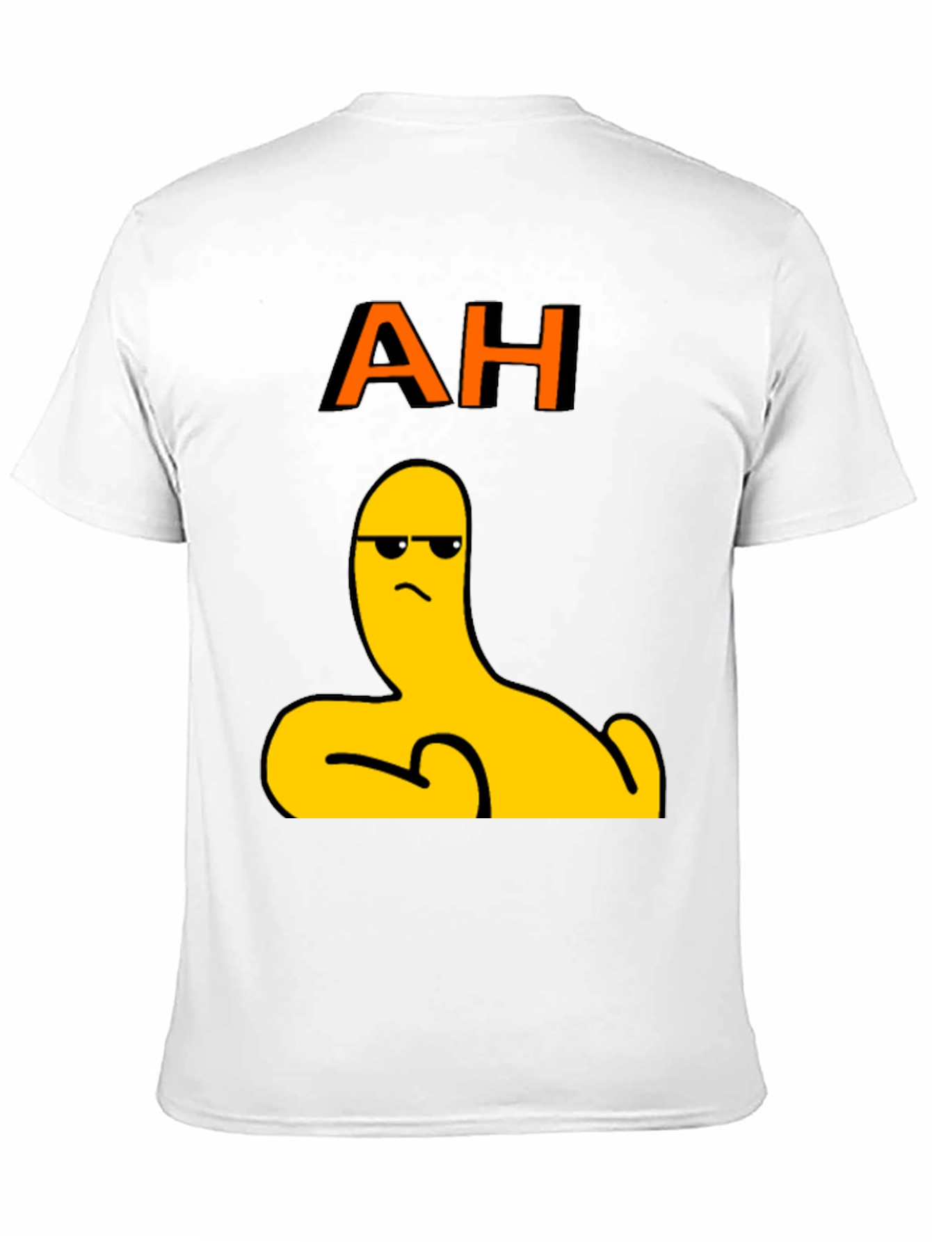AH! Cool Graphic Tee - Unique Yellow Character Design