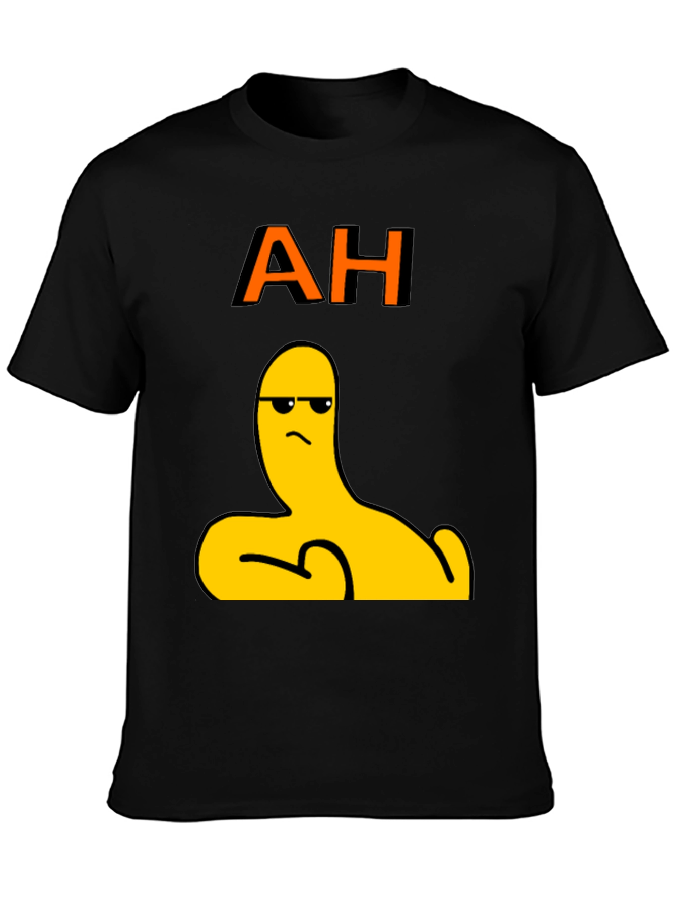 AH! Cool Graphic Tee - Unique Yellow Character Design