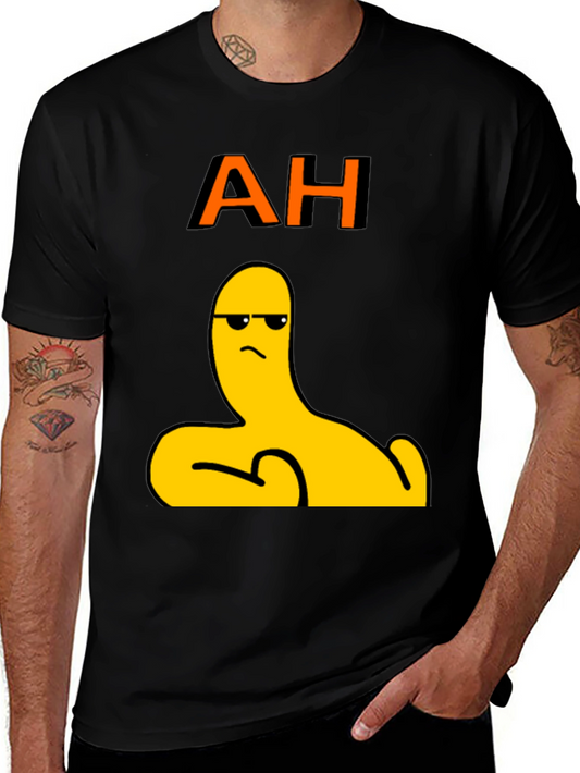 AH! Cool Graphic Tee - Unique Yellow Character Design