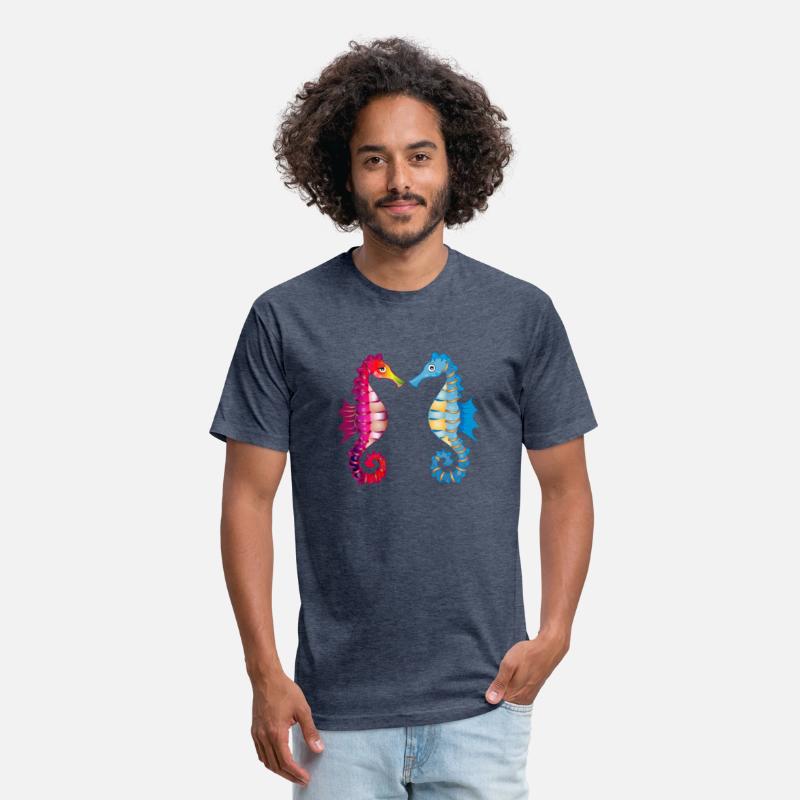 two enchanting seahorses bound in love