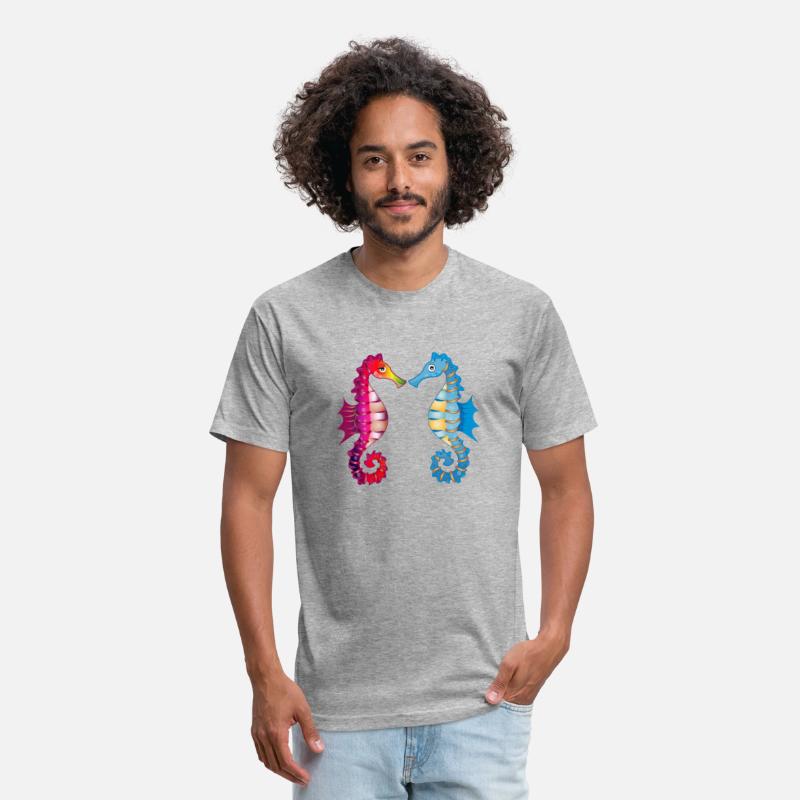 two enchanting seahorses bound in love