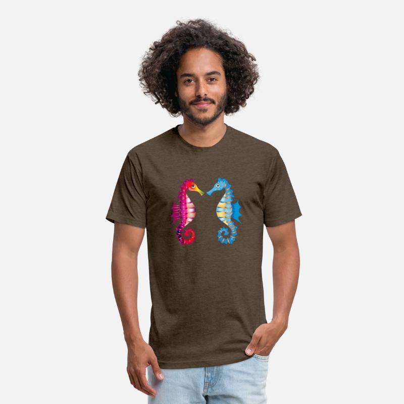 two enchanting seahorses bound in love
