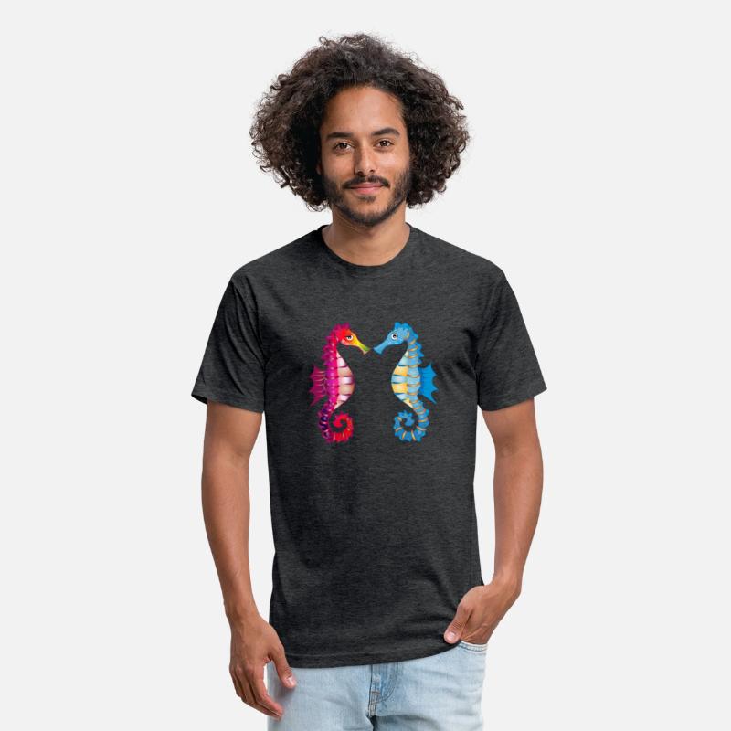 two enchanting seahorses bound in love