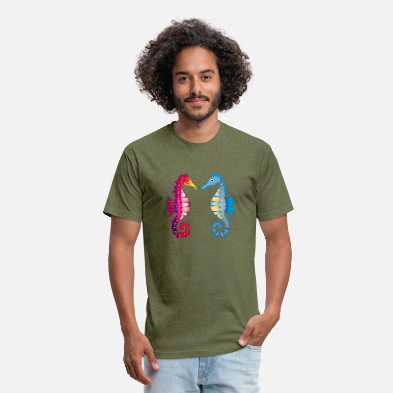 two enchanting seahorses bound in love