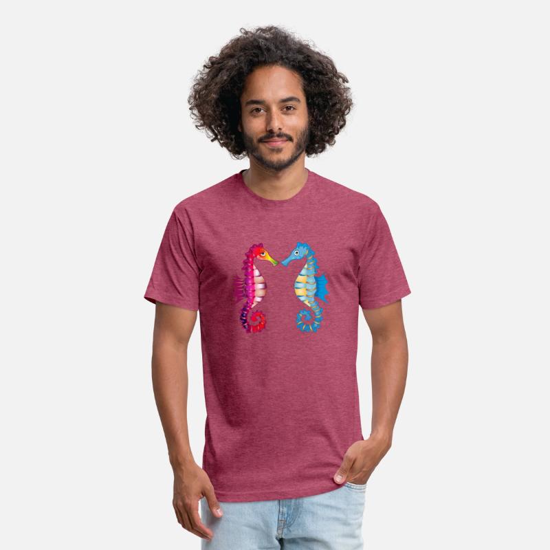 two enchanting seahorses bound in love