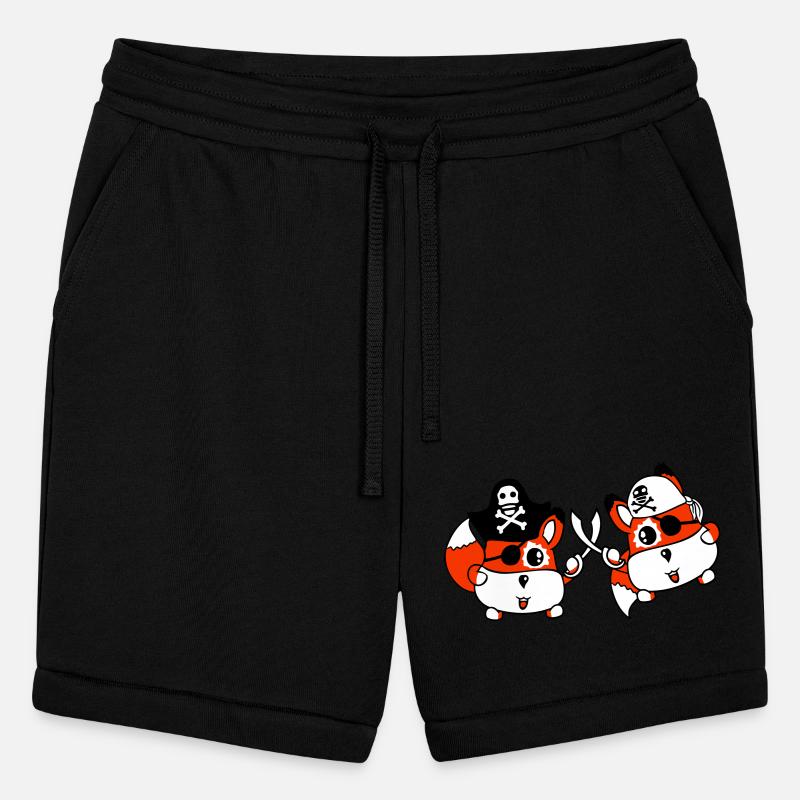 Two Little Cute Pirate Foxes Eye Patch Sabre Duel