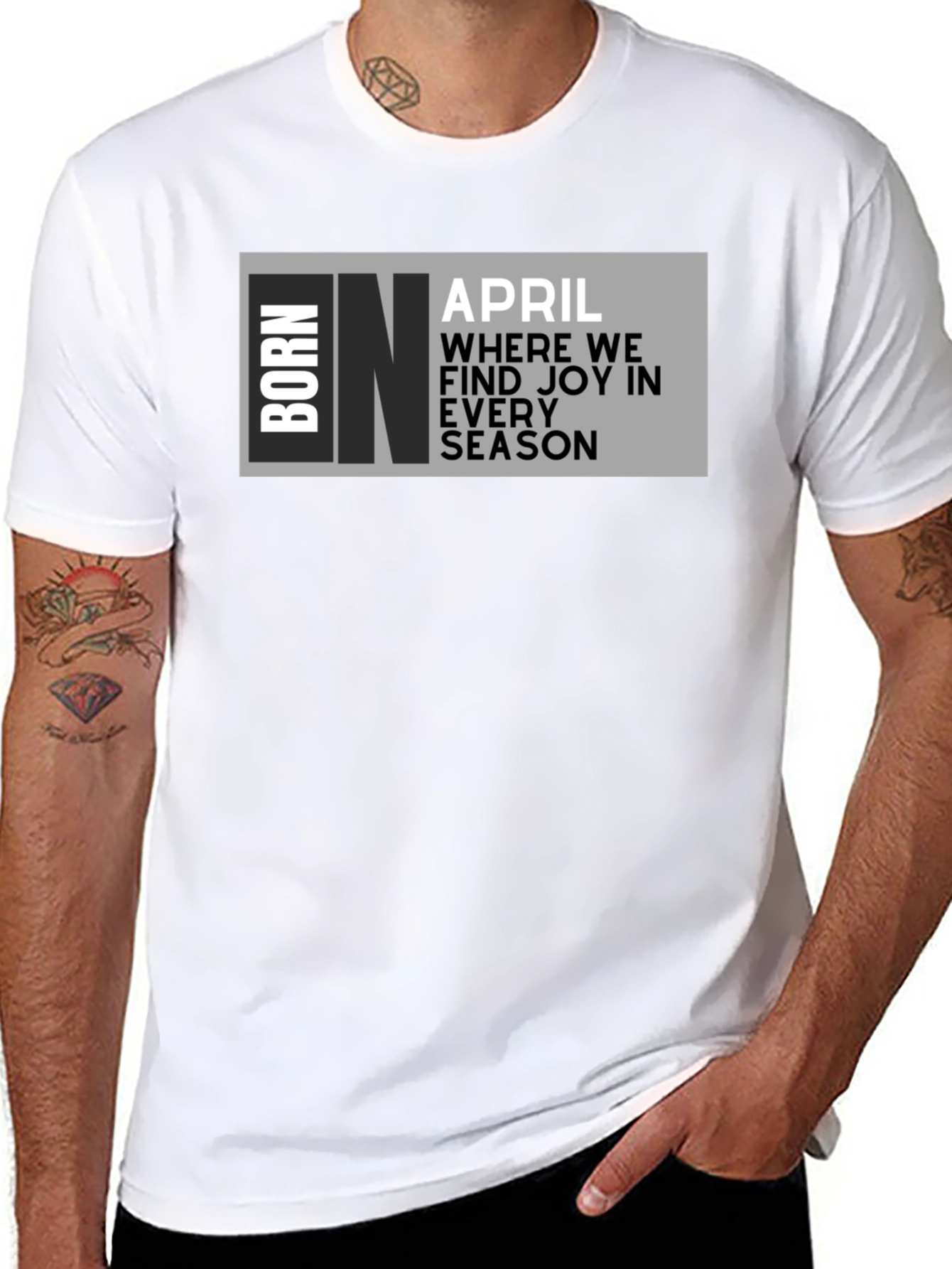 Born in April Graphic T-Shirt