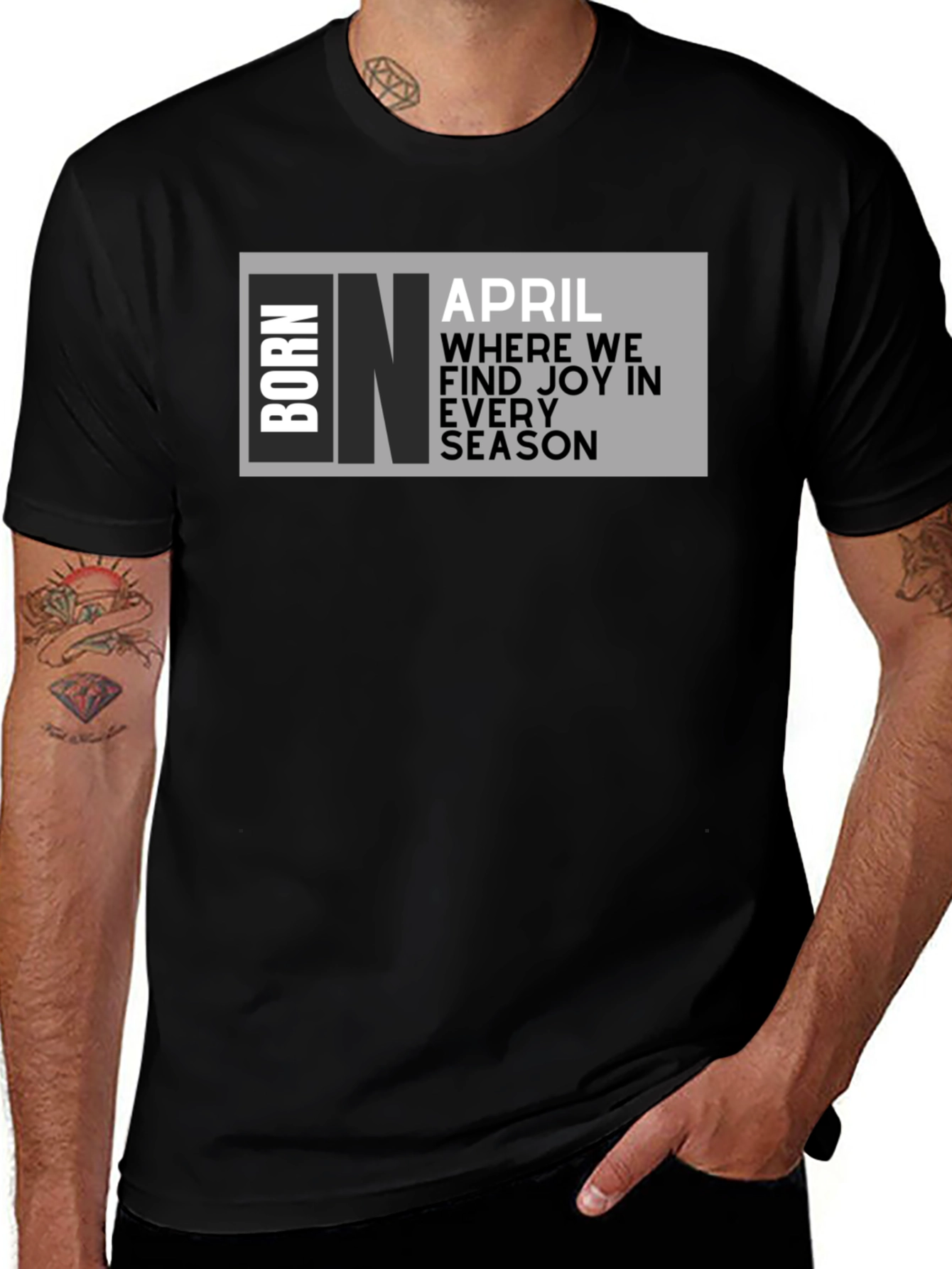 Born in April Graphic T-Shirt