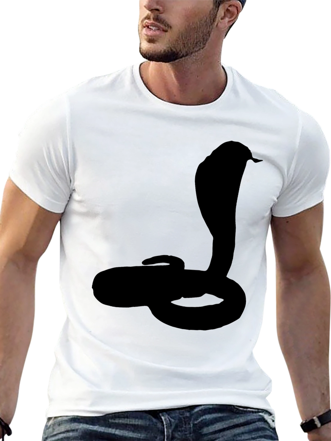 Cobra Silhouette Graphic Black T-Shirt