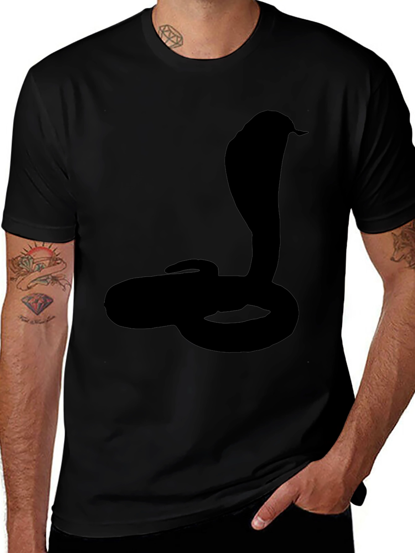 Cobra Silhouette Graphic Black T-Shirt