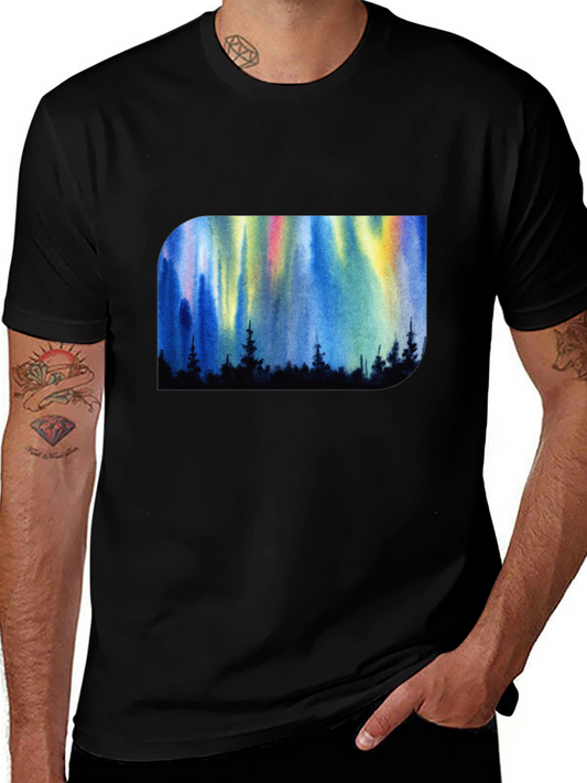 Aurora Borealis Graphic Tee - Northern Lights Shirt