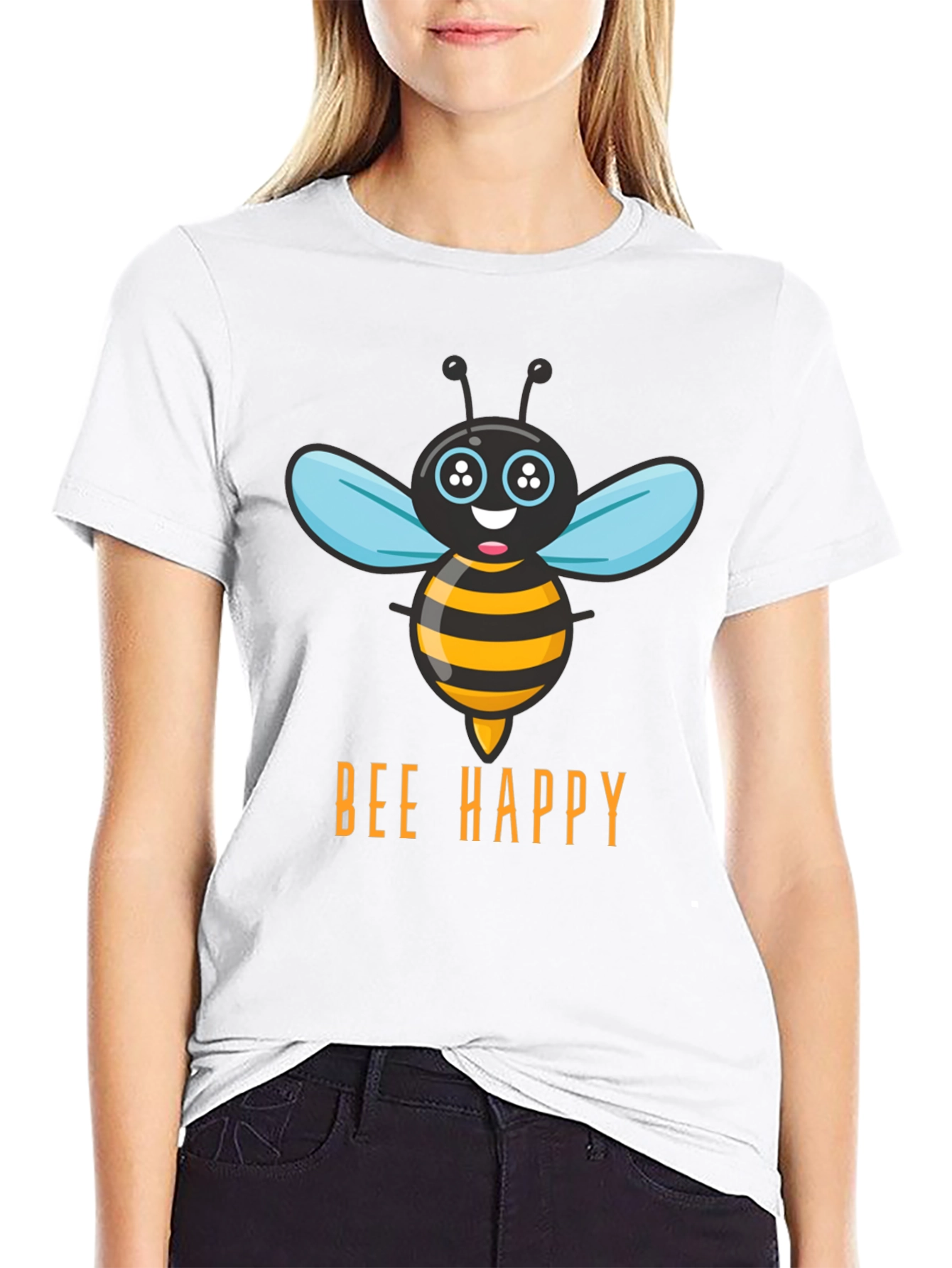 Bee Happy T-Shirt - Mens Graphic Tee