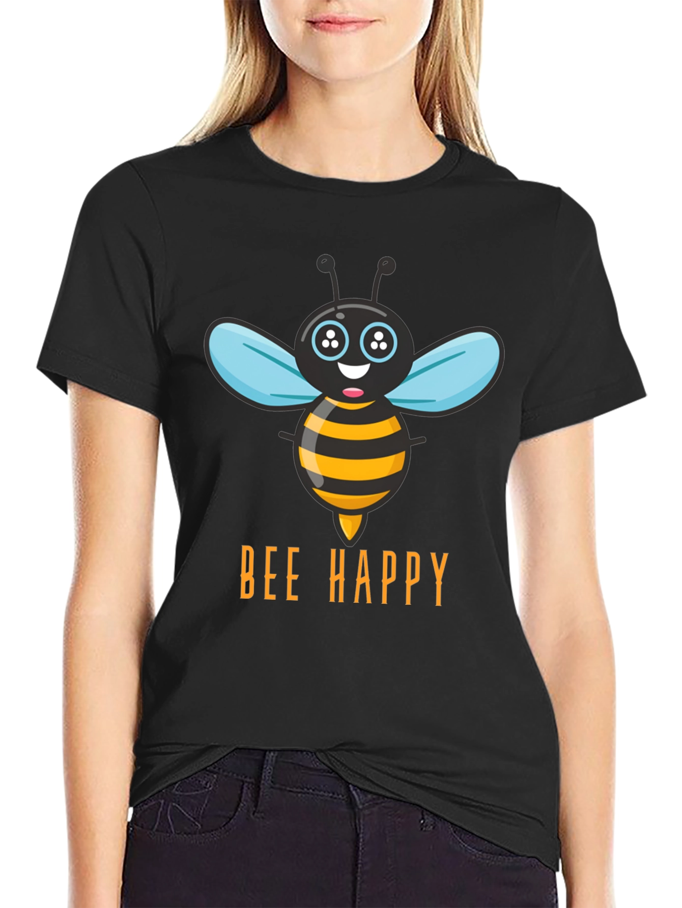 Bee Happy T-Shirt - Mens Graphic Tee