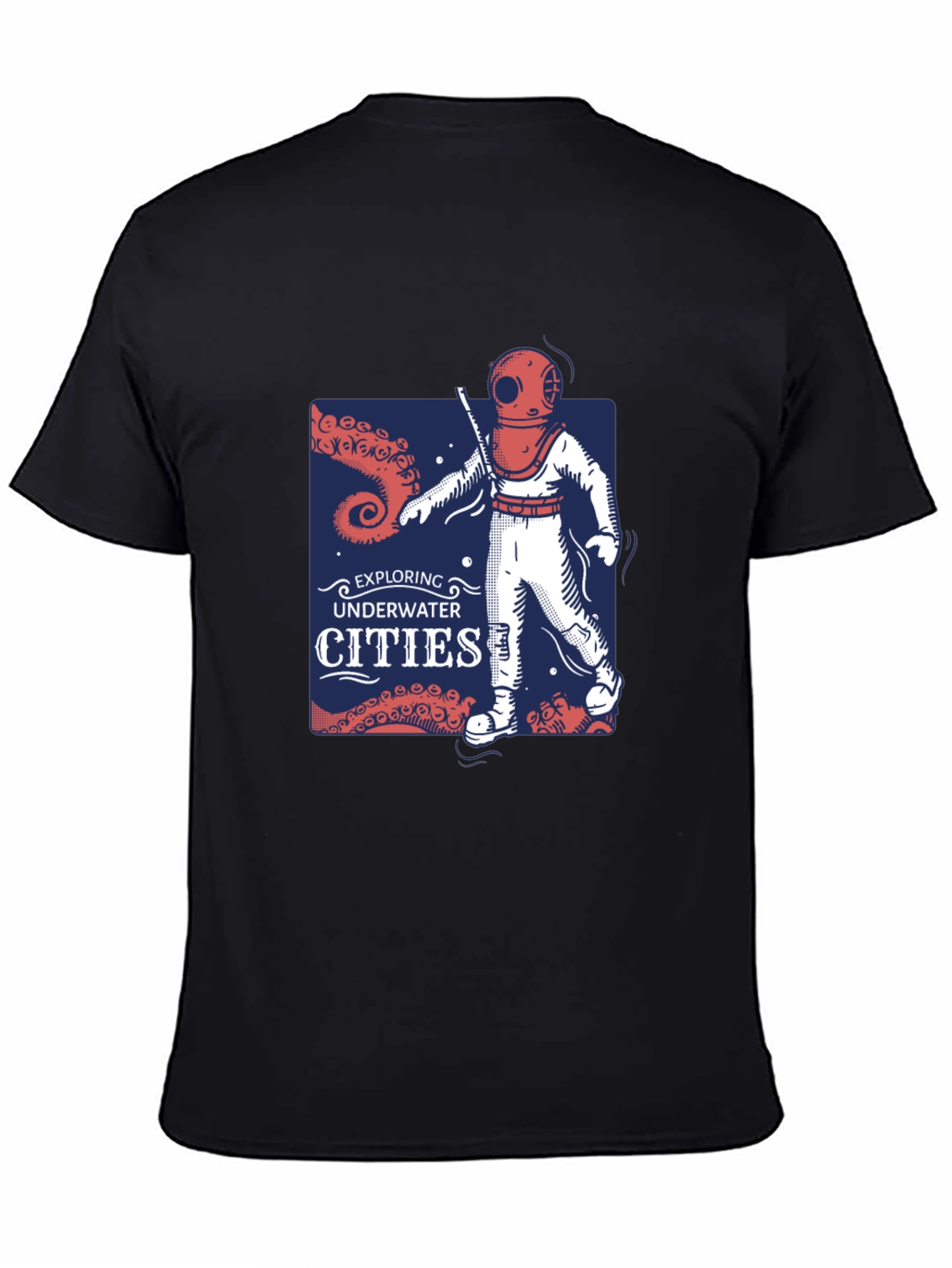 Retro Diver T-Shirt - Exploring Underwater Cities