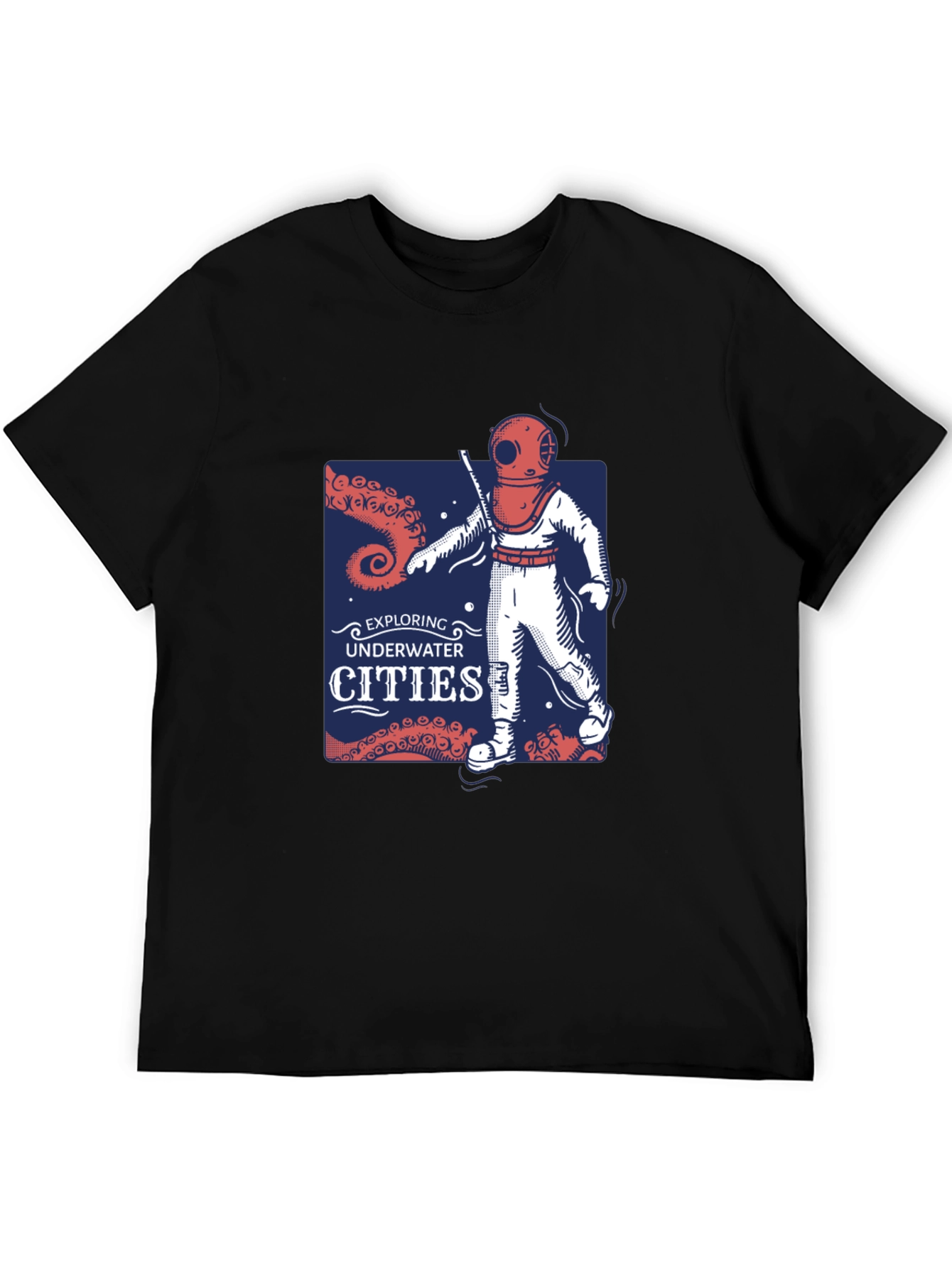 Retro Diver T-Shirt - Exploring Underwater Cities