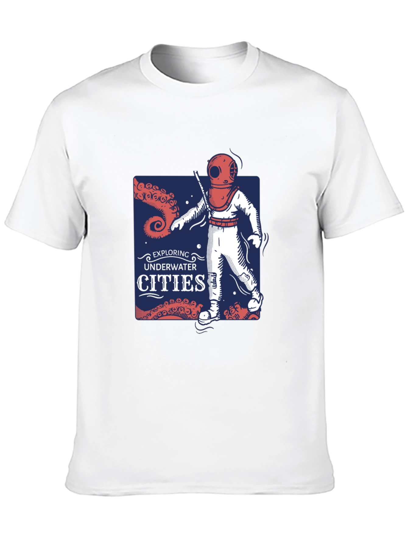 Retro Diver T-Shirt - Exploring Underwater Cities