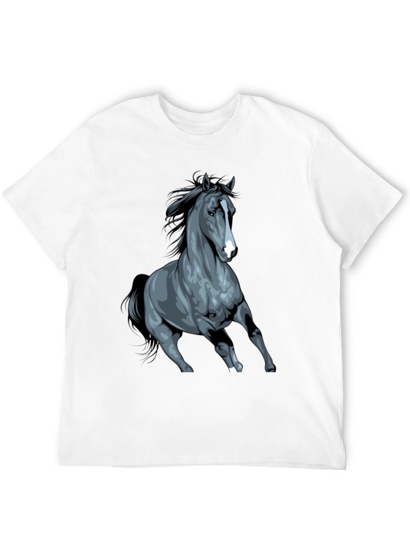 Black Horse Graphic Tee - Stylish Unisex Design