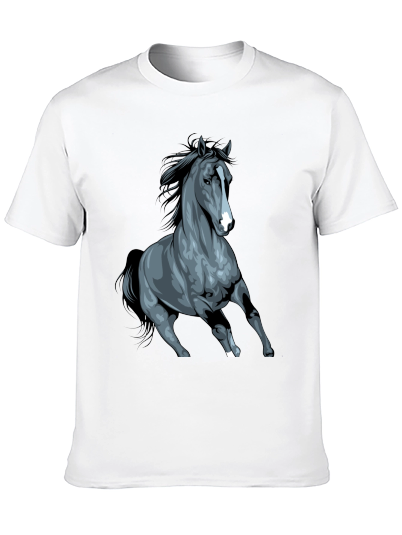 Black Horse Graphic Tee - Stylish Unisex Design