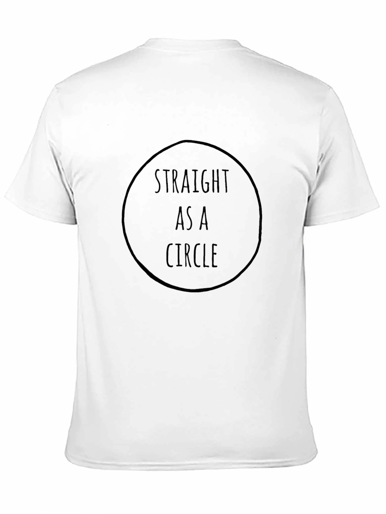Straight As A Circle Black Graphic T-Shirt