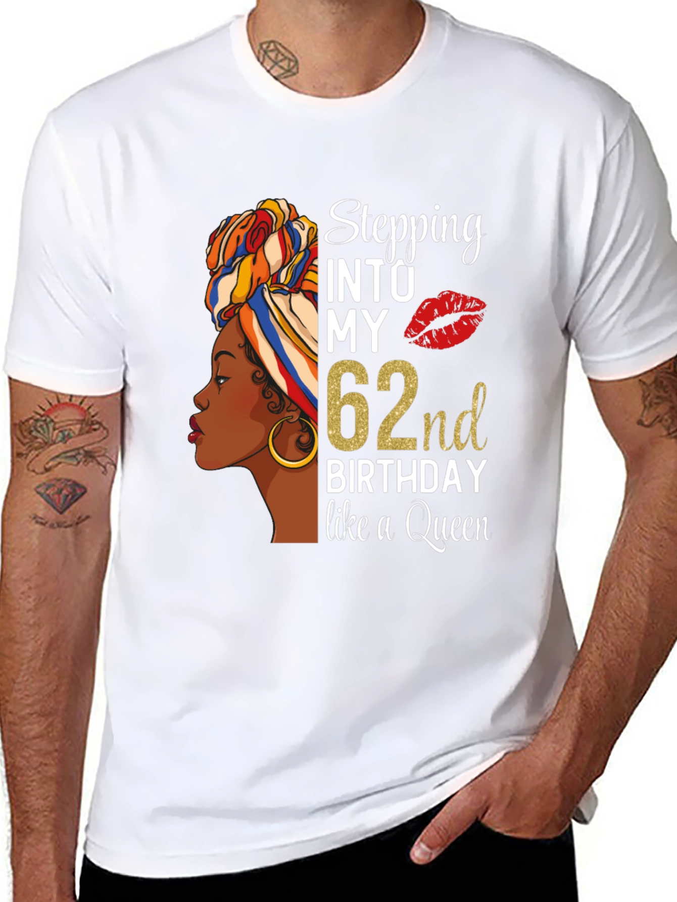 Stepping Into My 62nd Birthday Like a Queen T-Shirt