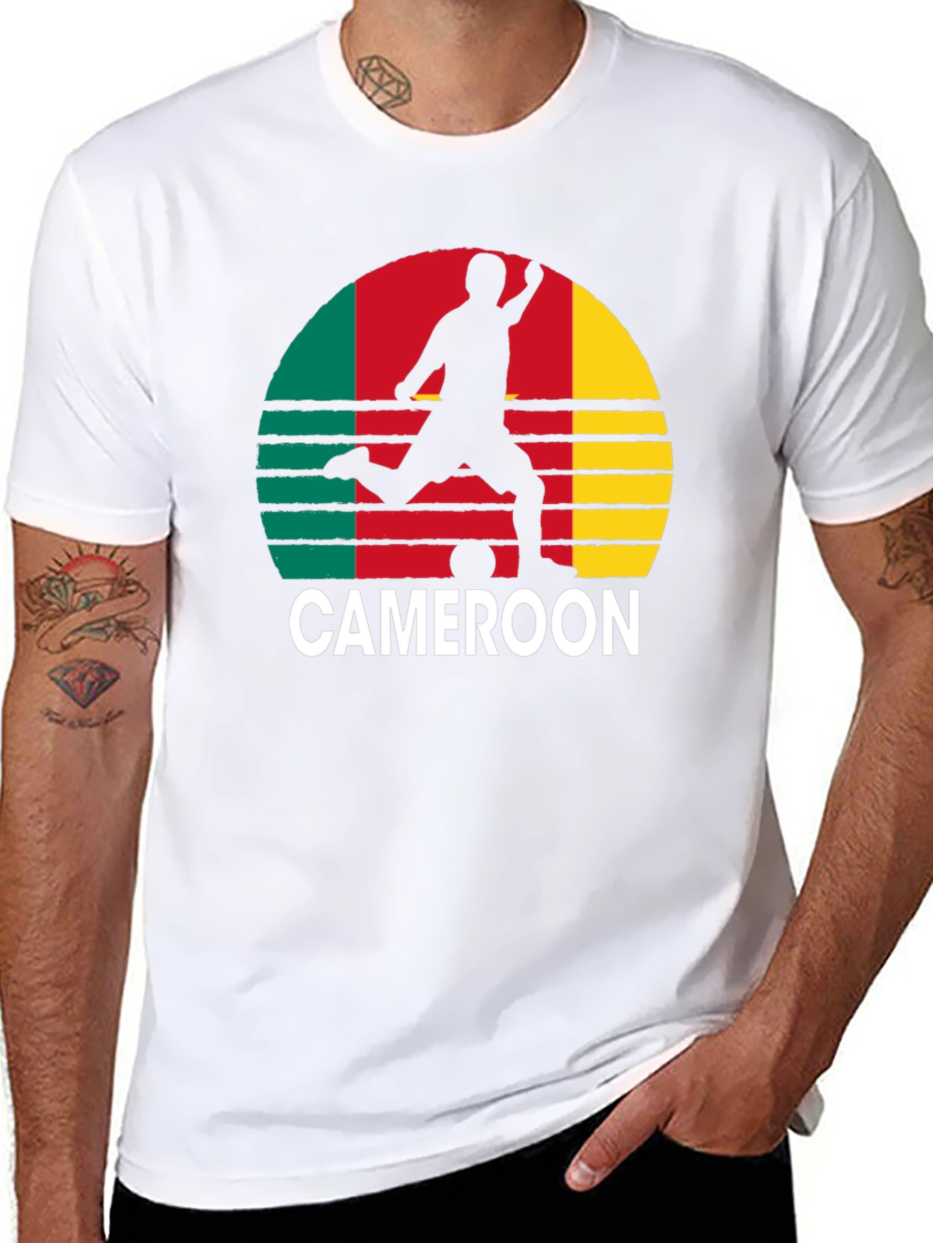 Cameroon Football T-Shirt - Retro Style