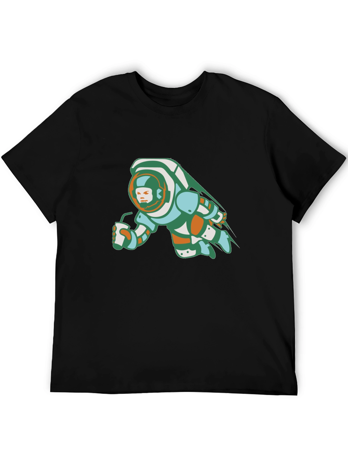 Astronaut Sipping Graphic Tee - Black