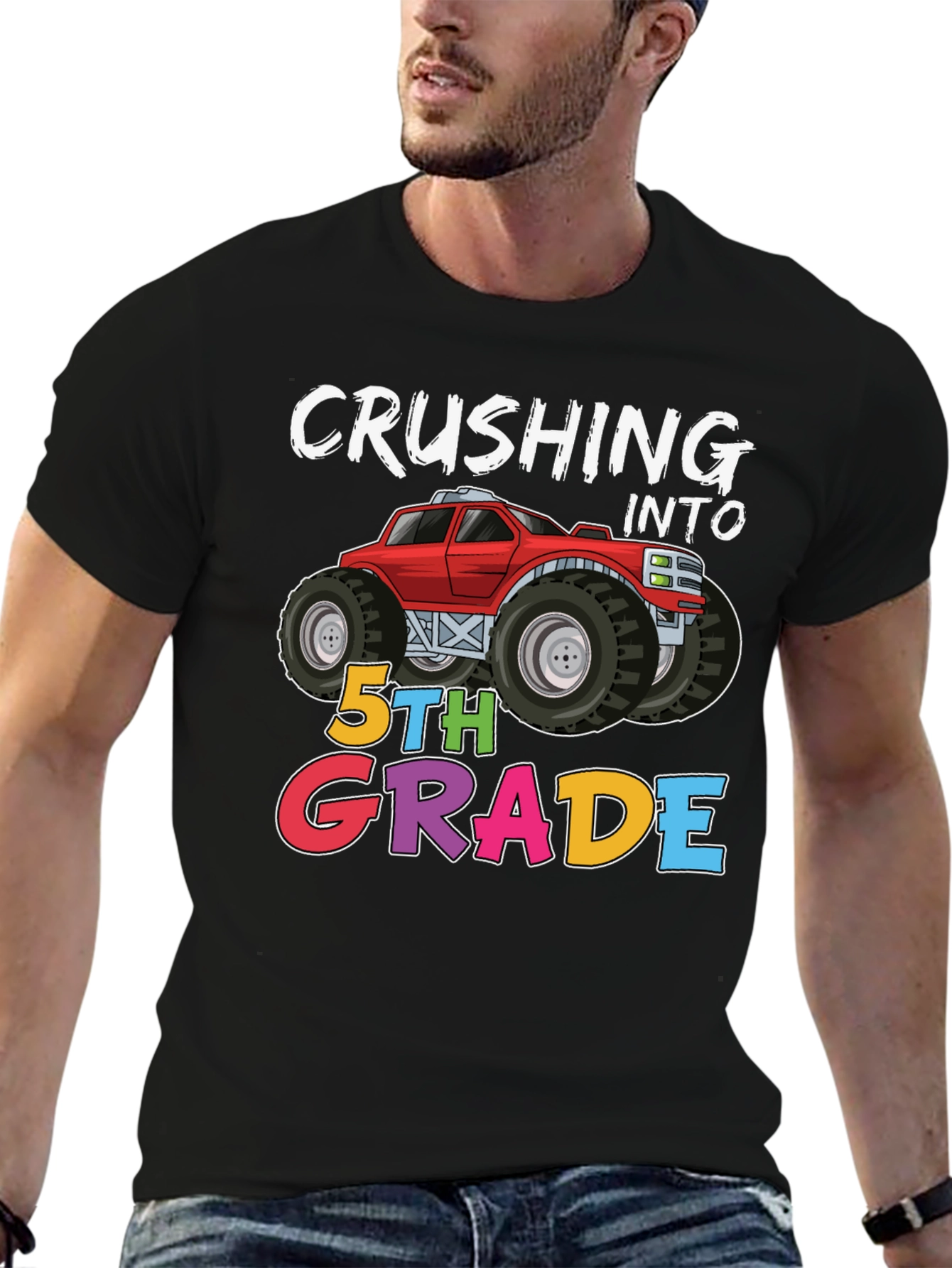 Crushing Into 5th Grade Monster Truck Tee