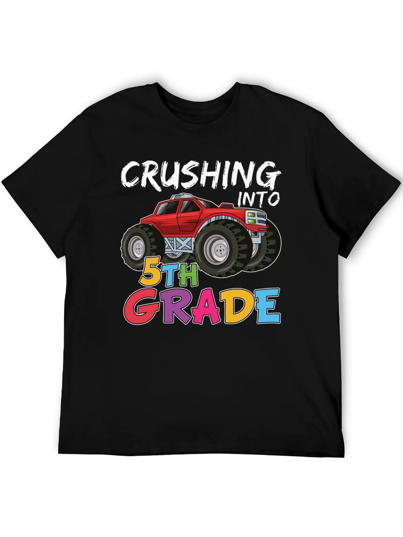 Crushing Into 5th Grade Monster Truck Tee