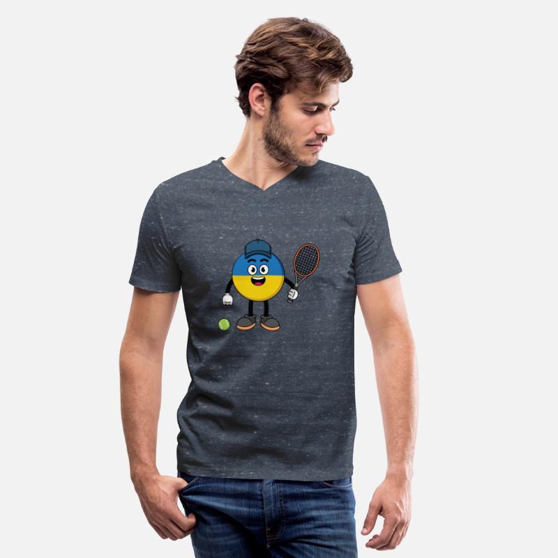 ukraine flag illustration as a tennis player