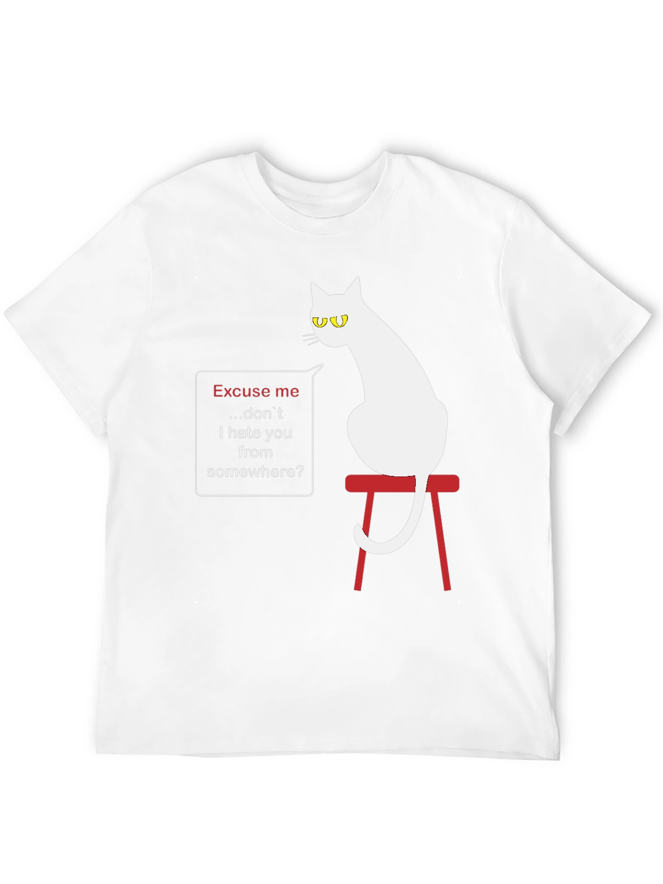 Sarcastic Cat Graphic T-Shirt - Unisex Black Tee