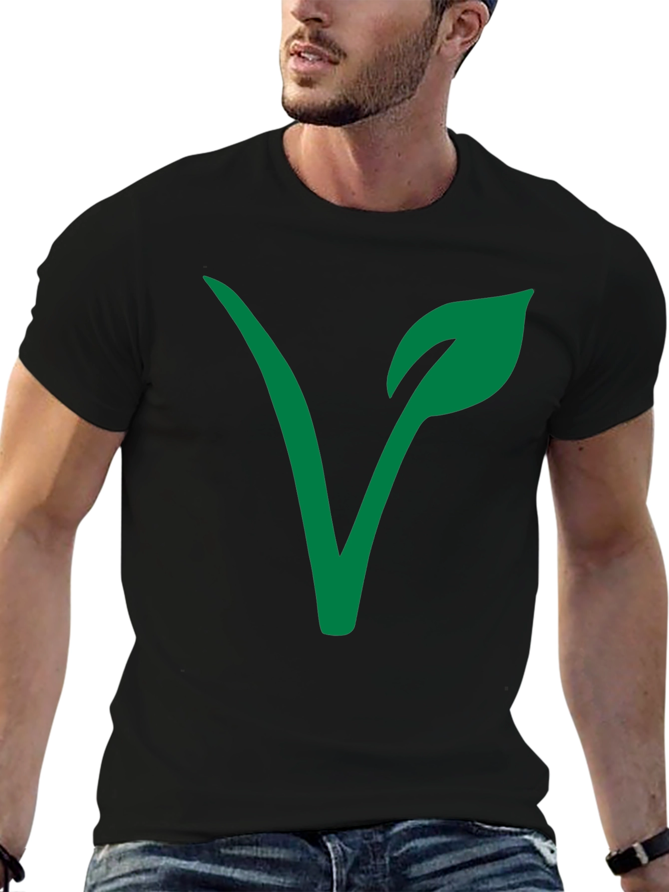 Vegan T-Shirt - Green Plant Logo