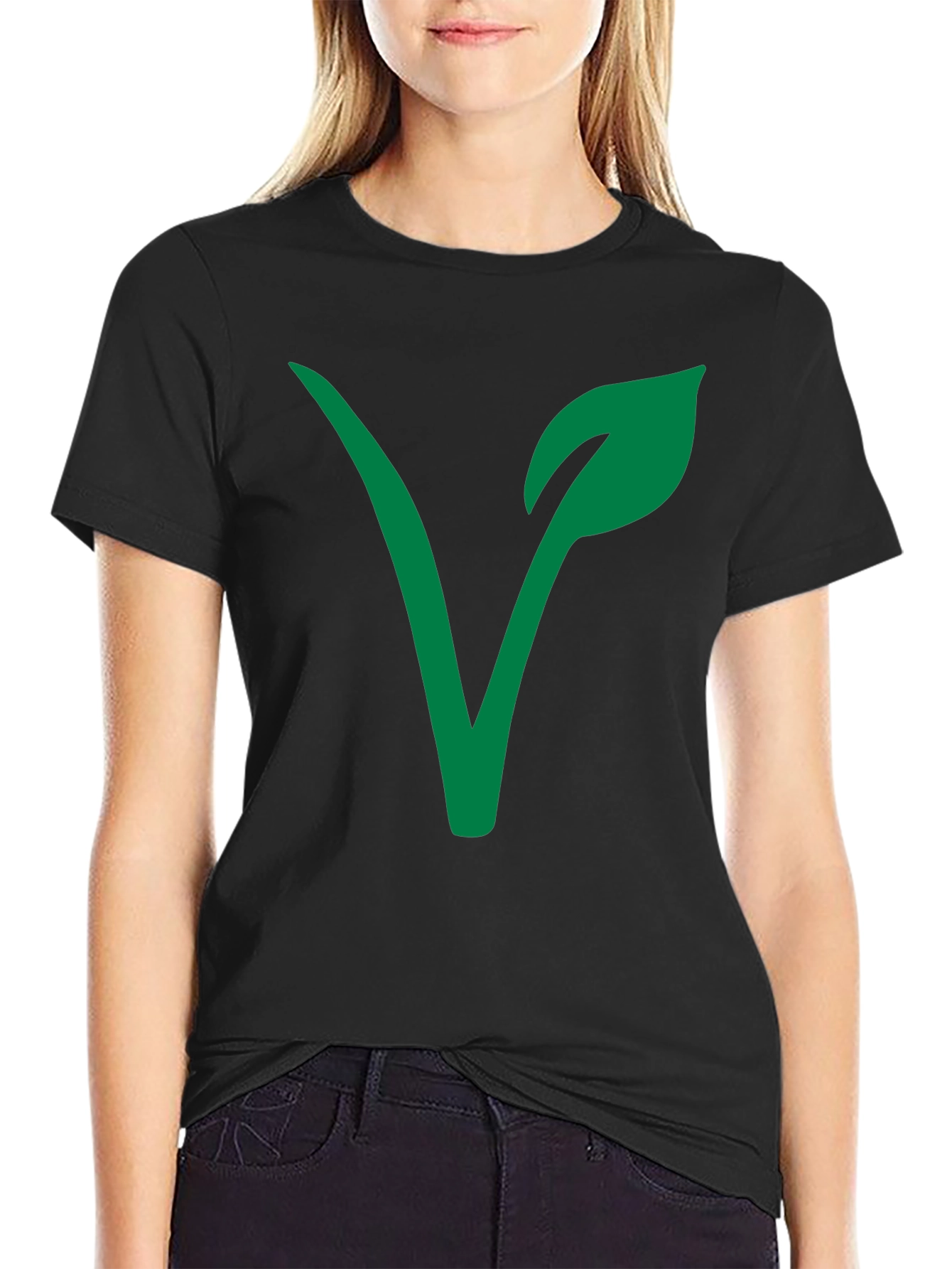 Vegan T-Shirt - Green Plant Logo