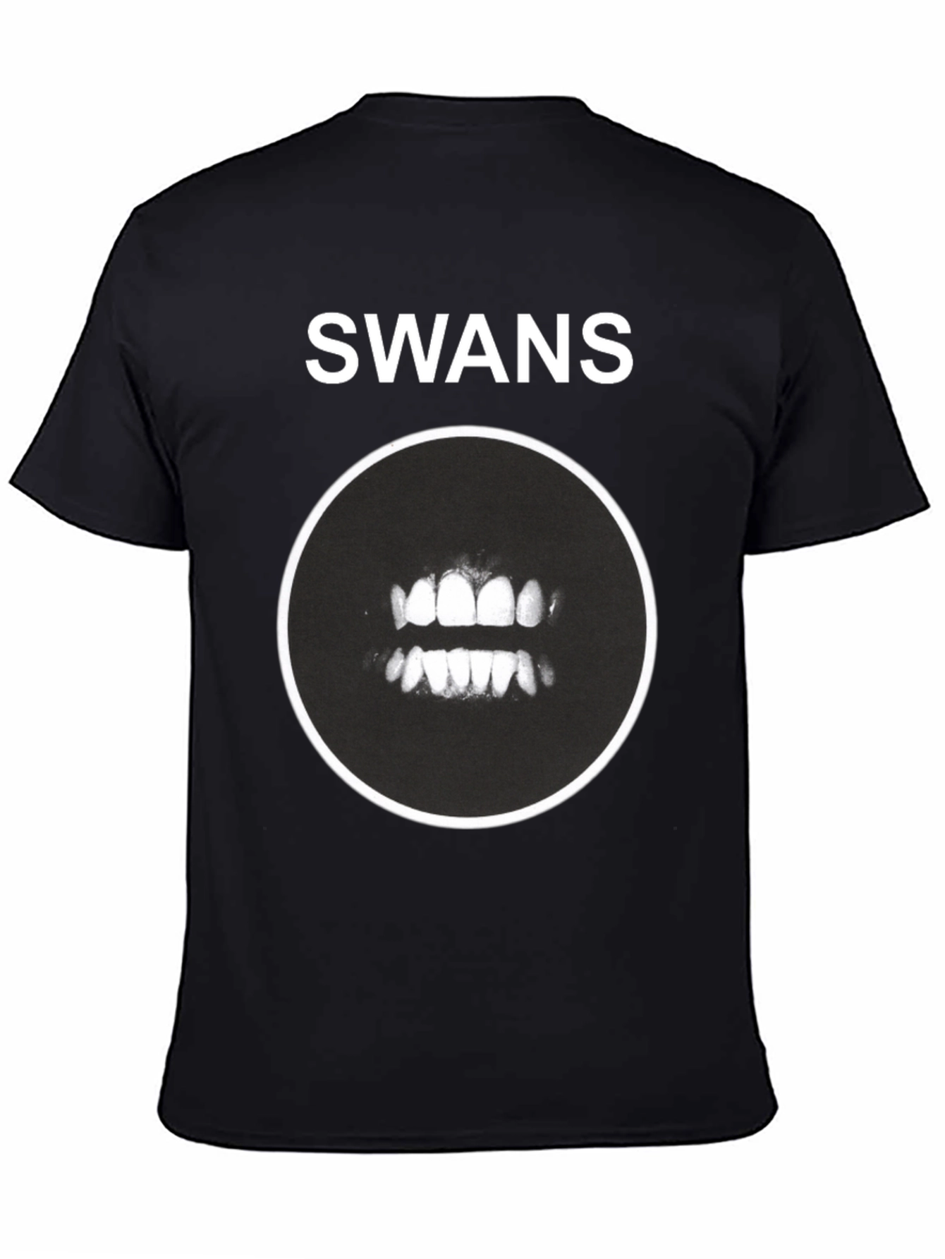 Swans Band Teeth Graphic Black T-Shirt