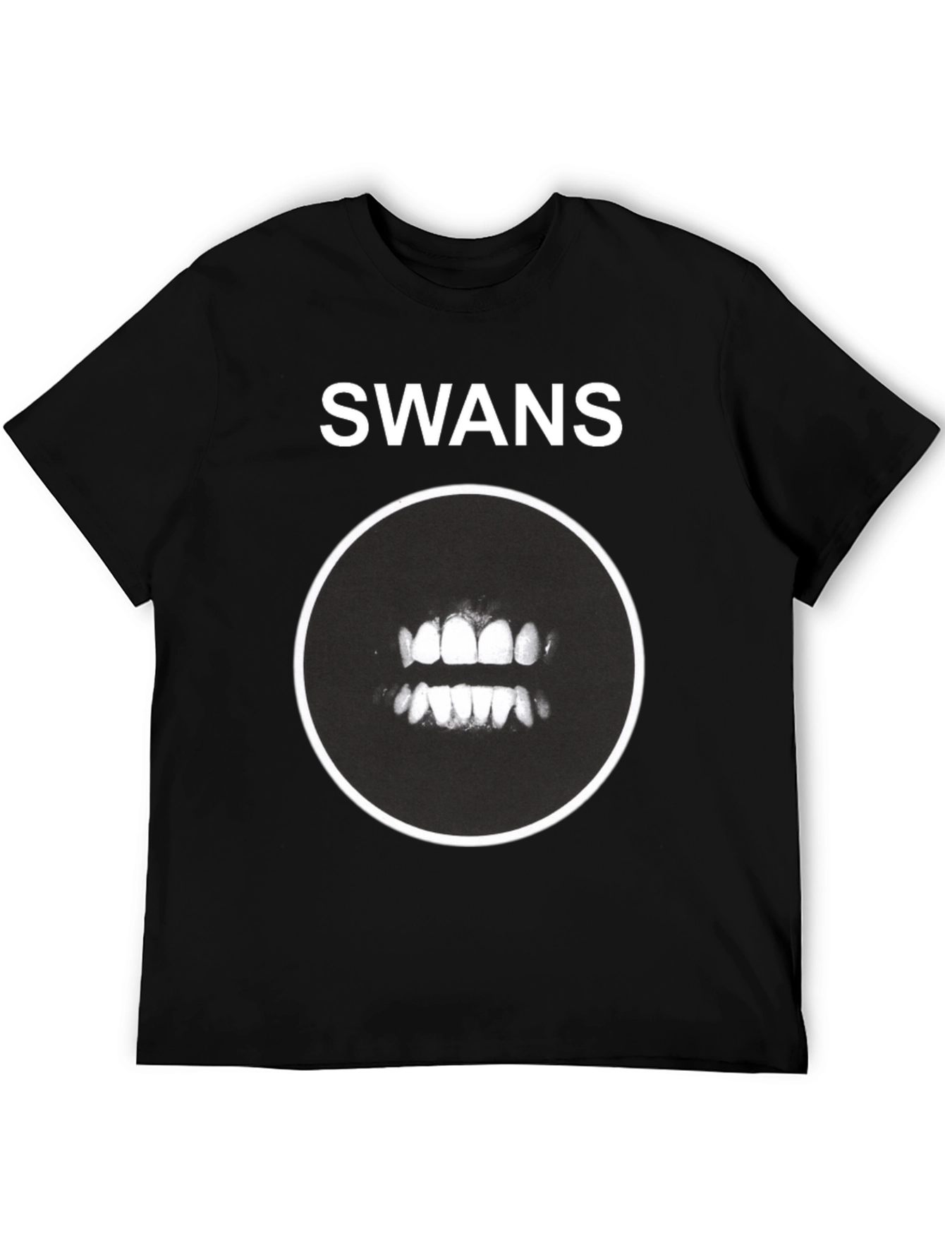 Swans Band Teeth Graphic Black T-Shirt