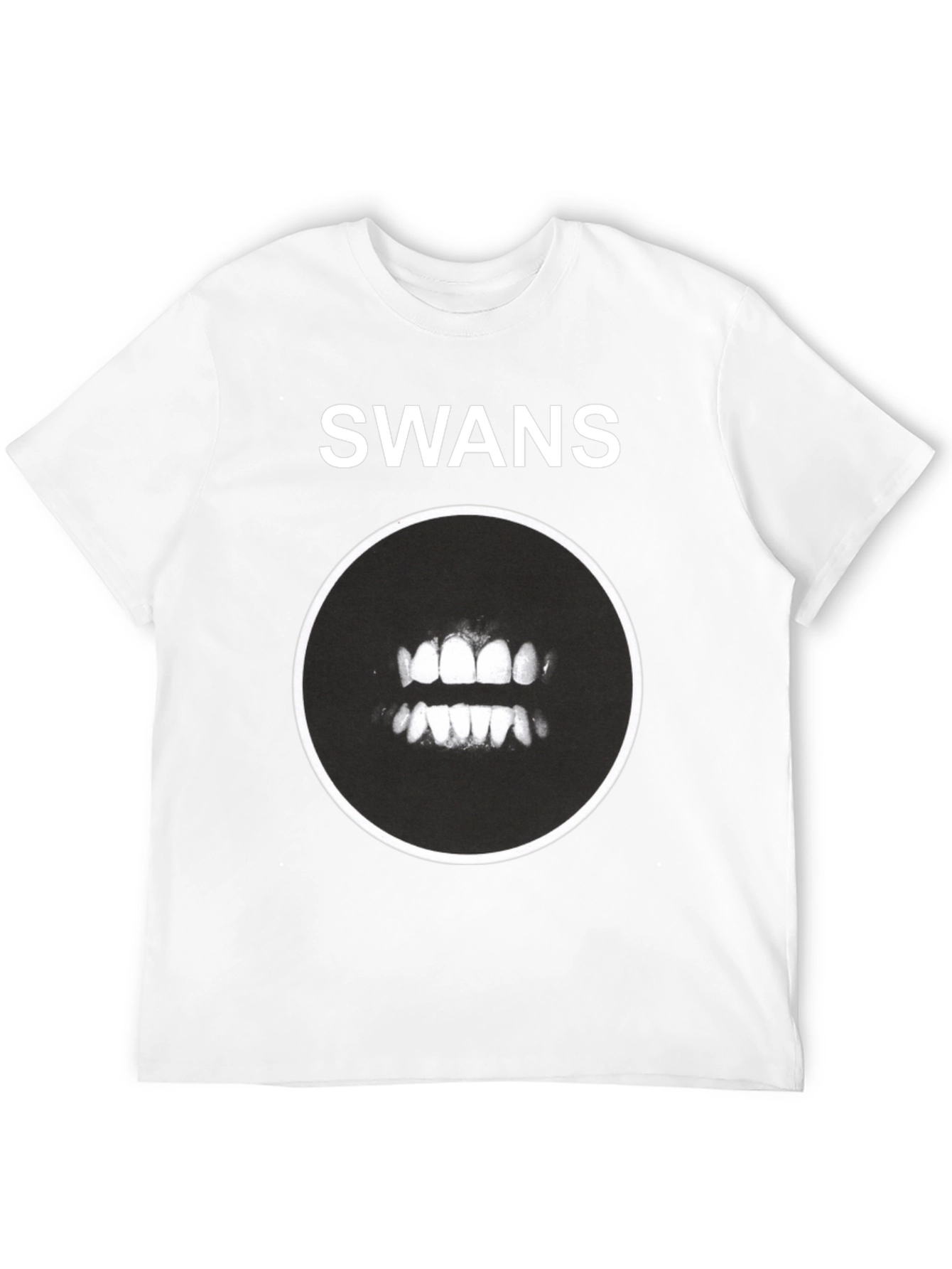 Swans Band Teeth Graphic Black T-Shirt