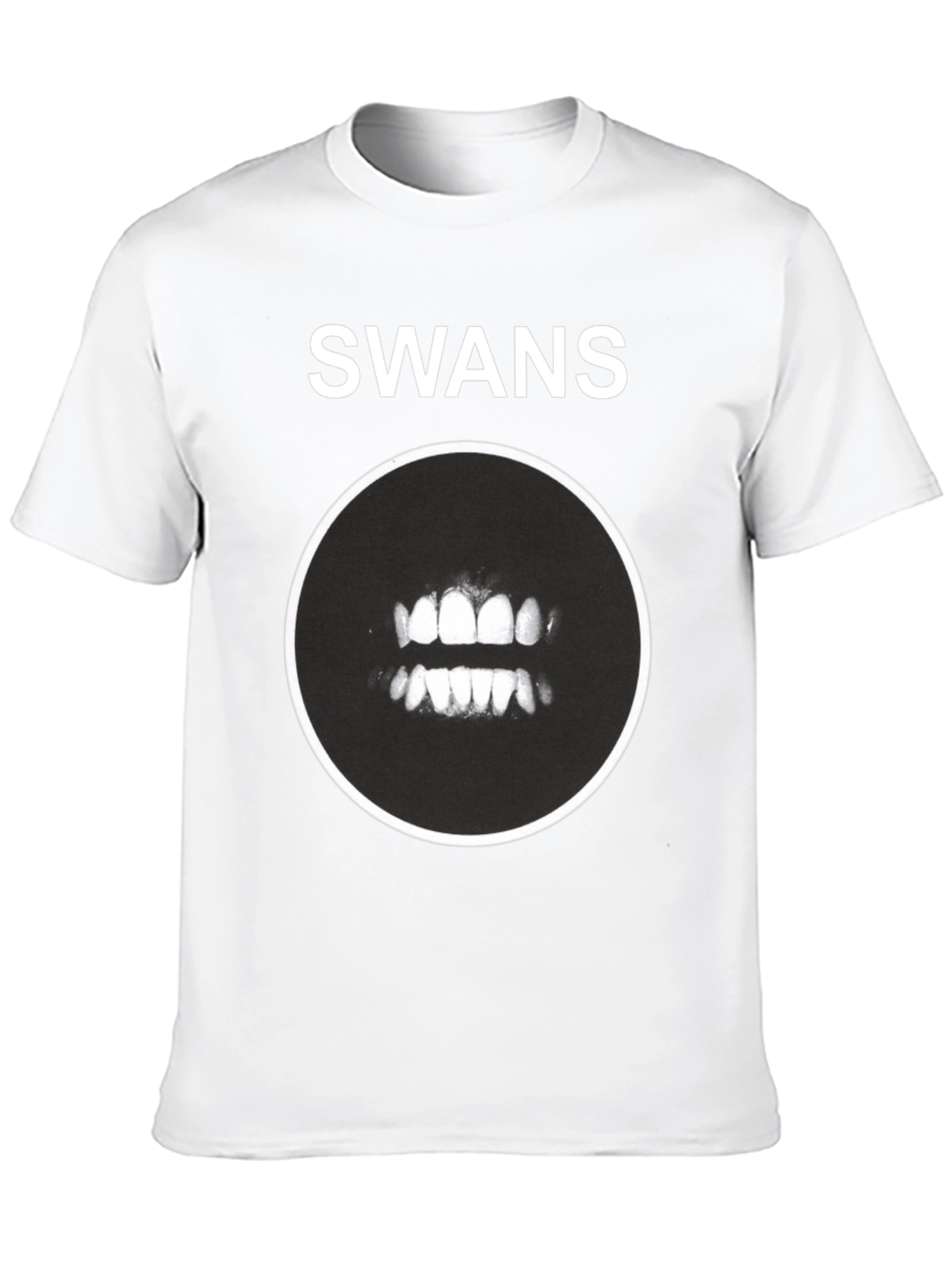 Swans Band Teeth Graphic Black T-Shirt