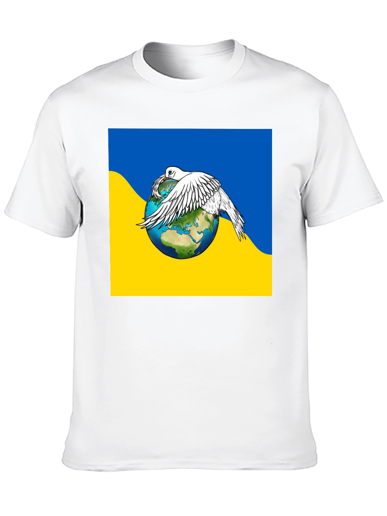 Ukraine Peace Dove Earth T-Shirt