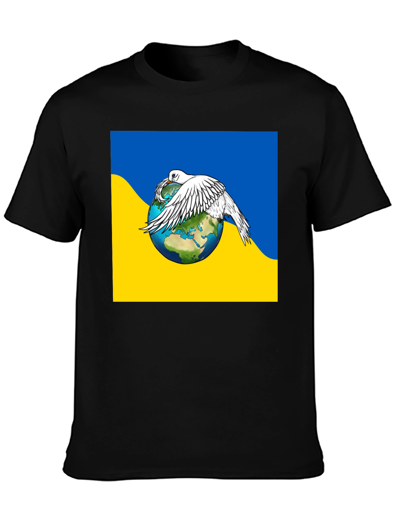 Ukraine Peace Dove Earth T-Shirt