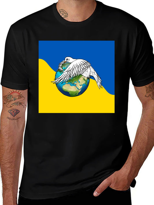 Ukraine Peace Dove Earth T-Shirt