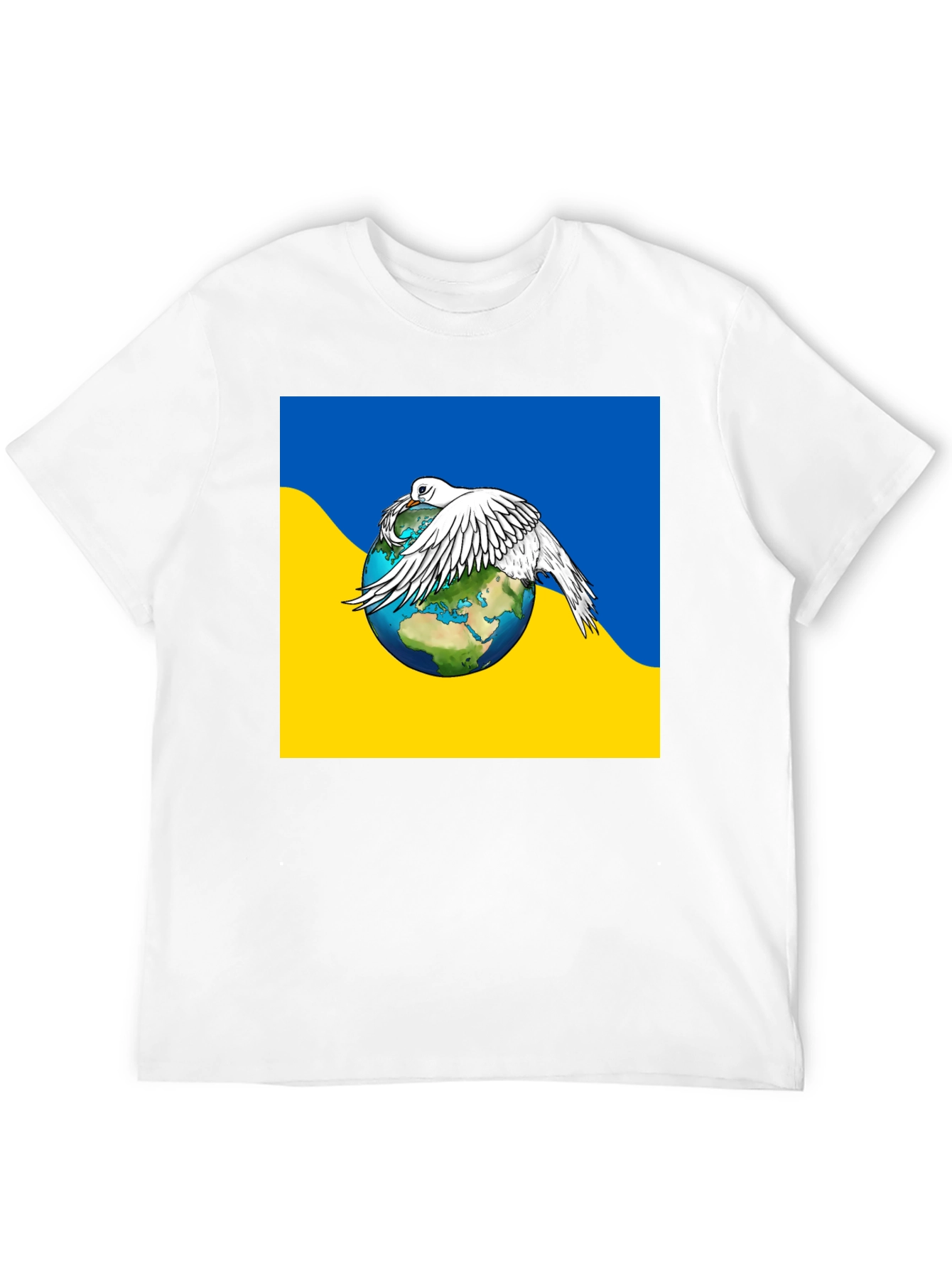 Ukraine Peace Dove Earth T-Shirt