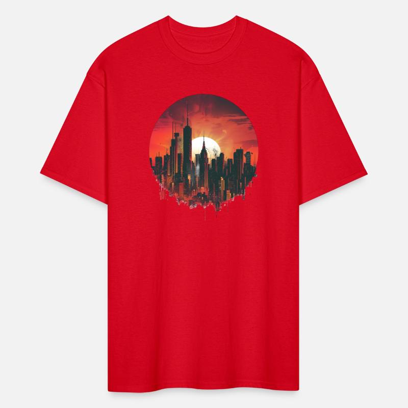 Urban Sunset Silhouette Panorama
