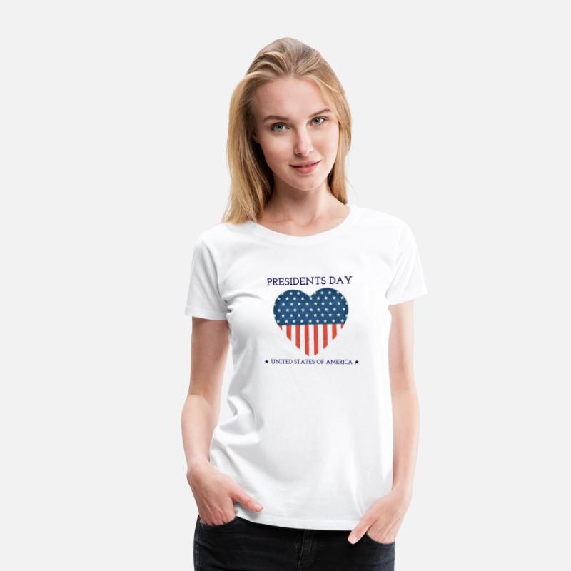 US flag on the background of a heart. Presidents D