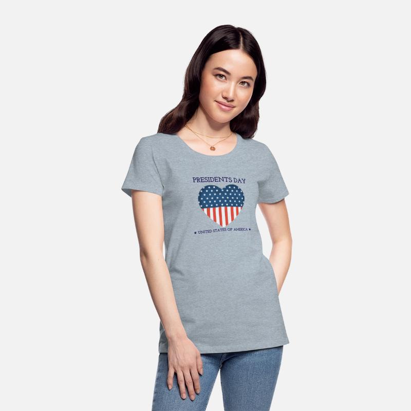 US flag on the background of a heart. Presidents D