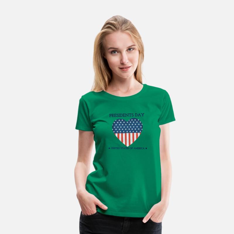 US flag on the background of a heart. Presidents D