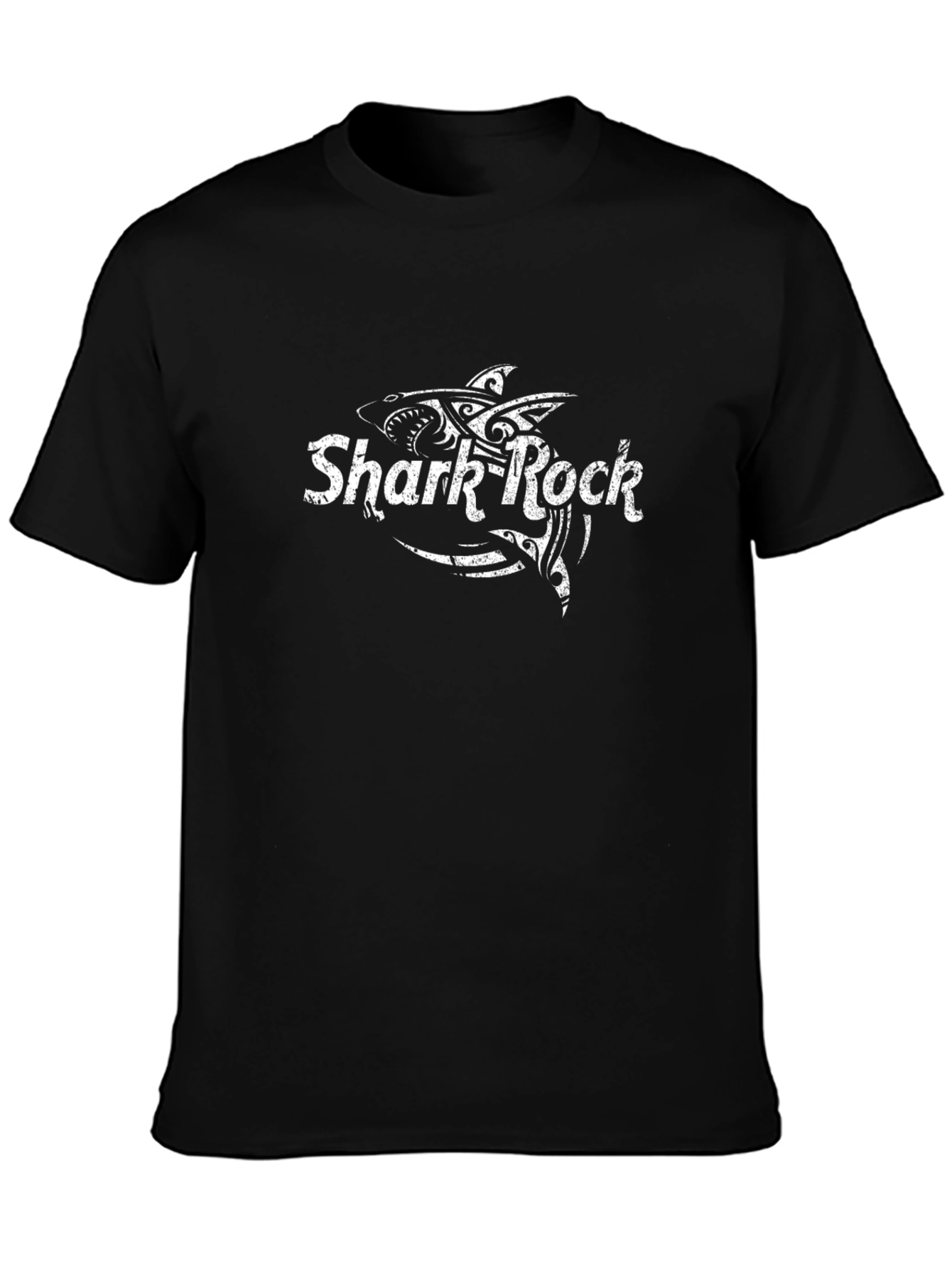 Shark Rock Graphic Tee - Mens Black T-Shirt