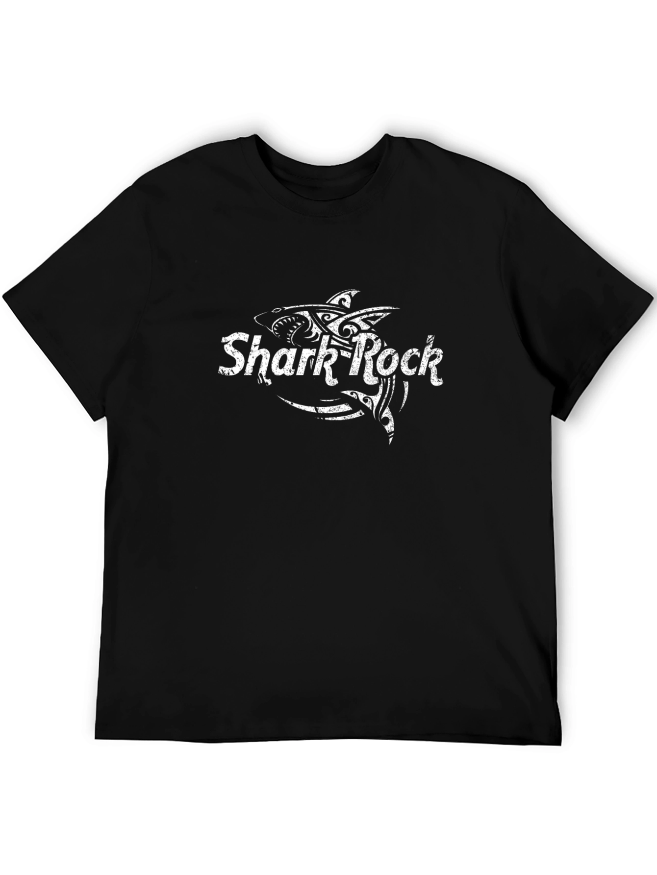 Shark Rock Graphic Tee - Mens Black T-Shirt