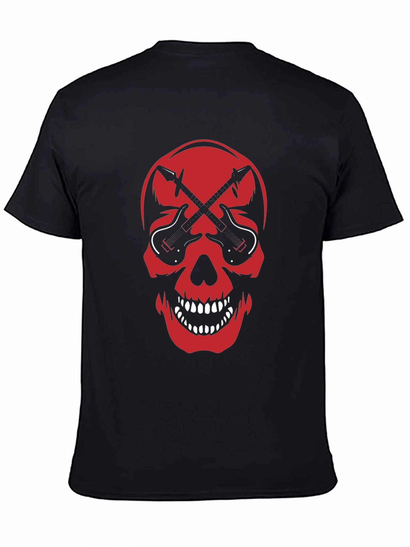 Skull & Guitar Graphic Tee - Rock Inspired T-Shirt